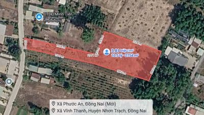 Bán đất 2.754m² – 300m² thổ cư – nở hậu – mặt tiền đường – nhơn trạch