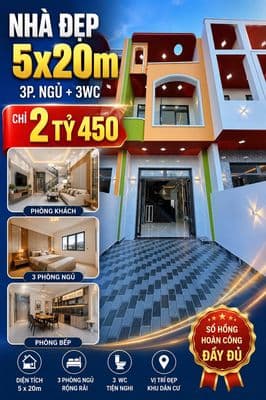 HÀNG HIẾM LẼ 450TR NHÀ MỚI 1 LẦU 100M² SỔ RIÊNG GẦN CHỢ BÌNH CHÁNH