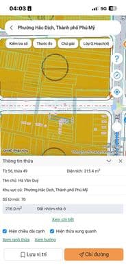 bán nhà cấp 4 ngay trung tâm hắc dịch,phú mỹ dt:5x43 giá 1.65ty