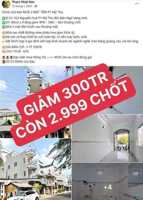 Bán nhà mặt tiền Nguyễn Huệ - Mỹ Tho