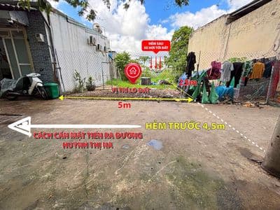Ðất thổ cư 2 mặt tiền, ô tô tới đất, Đông Thạnh, Hóc Môn