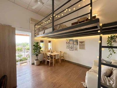 Mới 100% Tách Bếp Gác Cao Không Đụng Đầu FullNT View Sông SG, Lanmark