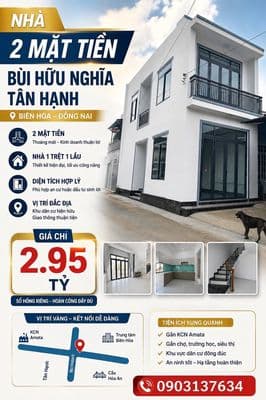 bán nhà 2 mặt tiền Biên Hòa đẹp