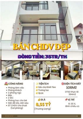 (CC) Bán CHDV 4 tầng | 35tr/tháng | Ngay chợ Khiết Tâm | Bình Chiểu cũ