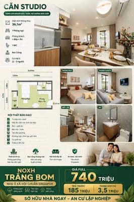 Căn Hộ Cao Cấp Bàn Giao Full Nội Thất Giá Rẻ Ngay Trung Tâm Trảng Bom