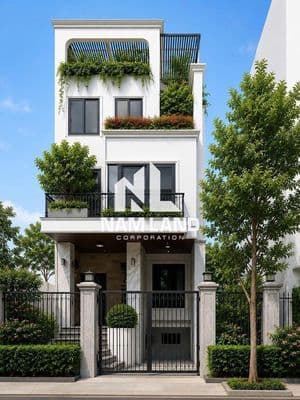 Cho Thuê Nhà Trệt 3 Lầu 5PN Sân Ô Tô Đường Lớn Full NT Giá 28TR