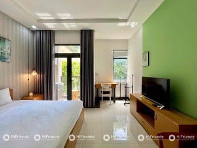 TRỐNG SẴN CĂN HỘ 1PN SIÊU MÁT- nhiều cây xanh, máy giặt riêng!
