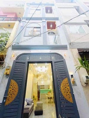 Nhà hẻm 4m, xây mới 100%, 4 tầng ( 3.4x11m), sau lưng Mặt tiền HPhu