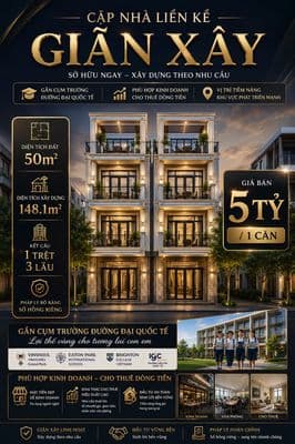 Cặp căn liền kề 100m2 1 trệt 3 lầu đường 19m giá 10 tỷ