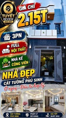 Bán gấp Nhà mới 3 phòng ngủ | full nội thất - Sổ riêng - Giá tốt