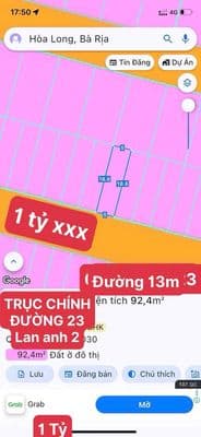 Chính Chủ Bán Lô Đất Trục Chính Đường 23 Hoà Long Bà Rịa Bán Nhanh Thá
