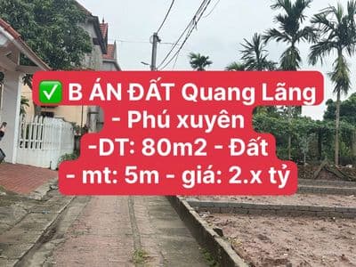 Bán đất Quang Lãng, Phú Xuyên, 80m2, 2.x tỷ