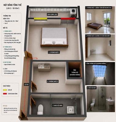 2PN Vạn Phúc City 6.8Tr/Tháng