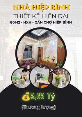 Bán nhà đẹp 80m2 - Hxh - Gần Mầm Non Sơn Ca - Hiệp Bình Chánh cũ