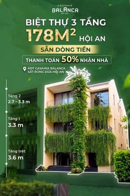 Bán Villa Hội An Sở hữu lâu dài - Nhận nhà 6 tỷ