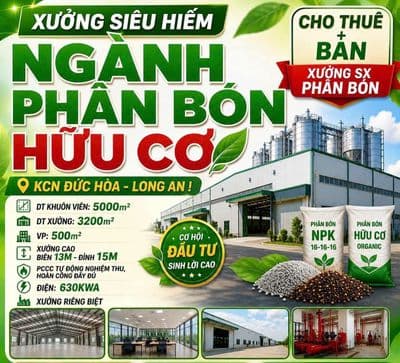 Chuyển nhượng xưởng phân bón KCN Đức Hòa, Long An
