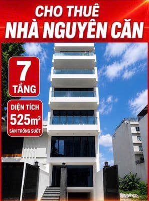 Tòa nhà chưa bóc Seal, 525m2 sàn, 7 tầng, thang máy, sàn suốt
