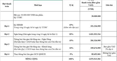 2PN tầng cao full nội thất TT 251tr, NH hỗ trợ 70% nhận nhà Q1/2028