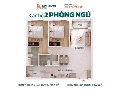 Căn 2PN Được Quan Tâm Nhiều Nhất Tại Dự Án Nhà Ở Xã Hội K-HomeCITYVIEW