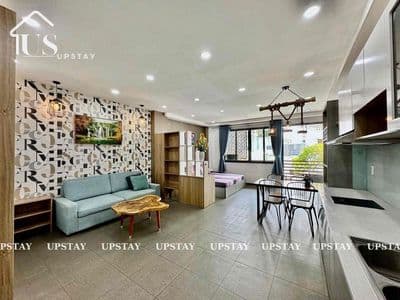 Căn hộ studio ban công ngay Metro Bình Thạnh full nội thất thang máy