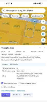 BÁN ĐẤT DIỆN TÍCH KHỦNG 2 MẶT TIỀN 236m2 BÌNH TRƯNG Q2, XD ĐẾN 20 TẦNG