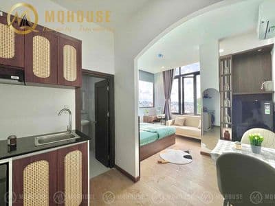 Thuê căn hộ 1PN tách bếp có cửa sổ ban công thoáng mát Phú Nhuận