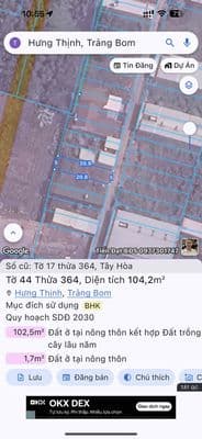 Chính chủ cần bán lô đất 5*21 gần đường vào Cty Pousung KCN Bàu Xéo