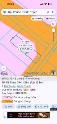 Mặt tiền đường Con Gà Vàng, xã Đại Phước, Nhơn Trạch, Đồng Nai