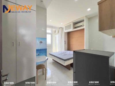 Studio ban công full nội thất, thang máy mặt tiền đường gần cầu Chữ Y