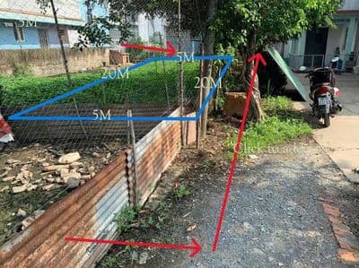 đất đường kênh Bờ Nhà Thờ Phước Lý Long An, 5x20, full thổ sổ, chính c
