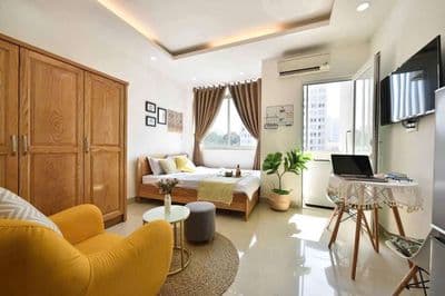Gần cơ quan PCCC Quận 1 CĂN HỘ STUDIO BANCONG đầy đủ nội thất