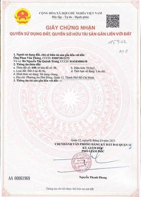 Đất hẻm 125 vườn lài