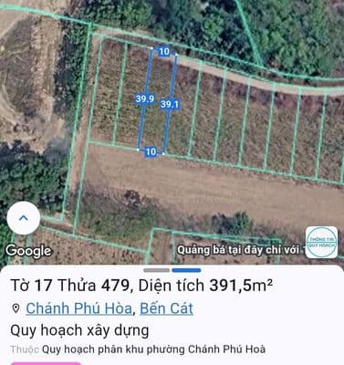 Đất 10x39m đối diện chợ Chánh Lưu