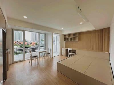 Q2 Cho thuê CHDV phòng studio ban công gần Mega Market đi cầu SG 5p