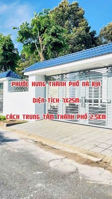 BÁN ĐẤT PHƯỜNG PHƯỚC HƯNG THÀNH PHỐ BÀ RỊA VŨNG TÀU