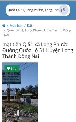 Bán gấp nhà đất MT QL51
