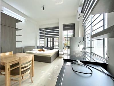 Cho thuê căn hộ mini 43m2 full nội thất, máy giặt riêng, hẻm ô tô