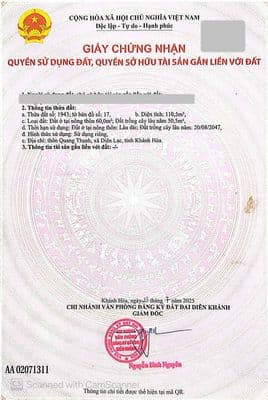 Đất Quang Thạnh 110,5m², ngang 6m, gần đường mở rộng 20m – Giá 1,15 tỷ