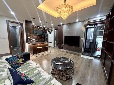 Cho thuê căn hộ hud building 2 phòng ngủ full nội thất tầng cao