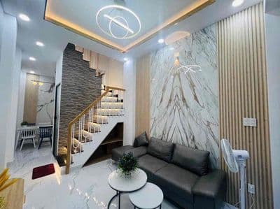 cho thuê nhà phan huy ích p12(3,5x12) trệt , lầu , 3pn , 2wc tháng 8
