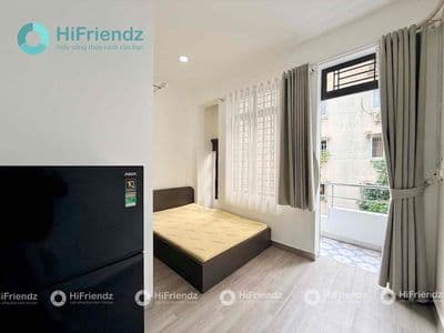 Cho thuê studio ban công- full nt- nguyễn kiệm