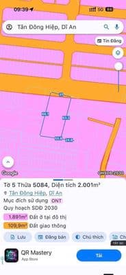 Chính chủ cần bán đất xây biệt thự. kdc tứ hải.tân đông hiệp.dt 2000m