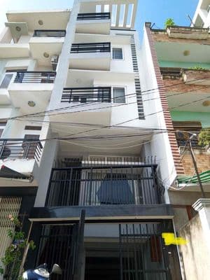 Cho thuê nhà 3 lầu p6 giá 14 tr