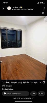 cho thuê căn 2pn1wc trống giữa tháng 8 vào ở