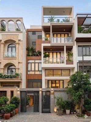 nhà phường 5 ( 8 x 16,5m 1 trệt 1 lững 3 lầu ( giáp sông vàm thuật )