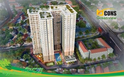 Bán Căn Hộ Bcons Green View Hướng Tây Nam 2,2 tỷ Sổ Sẵn