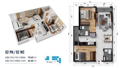 Chính chủ gửi Bán LỖ 50tr Căn hộ 70m2, Quốc Lộ 13, View Sông đẹp !