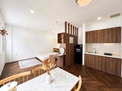 Cho thuê căn hộ 1pn tone gỗ ấm cúng | trần văn ơn, tân phú nếu bạ