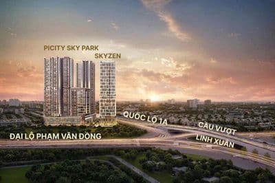 Bán căn 2PN cao trần 5.3m mã 08 siêu đẹp tại Picity SkyPark chỉ 3,25