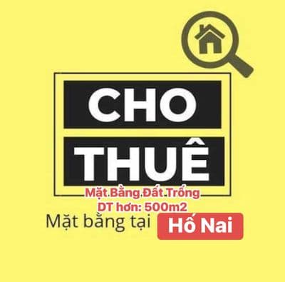 Cho Thuê MB (đất trống, thổ cư 100%) hơn 500m2 - P.Hố Nai - Giá: 10tr